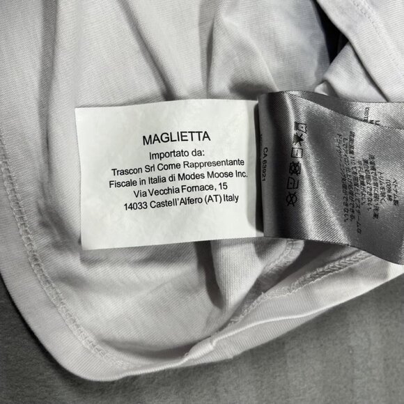 Moose Knuckles Shirt Womens Small White Tie Dye Logo Crew Neck 100% Cotton Tee - Picture 4 of 7